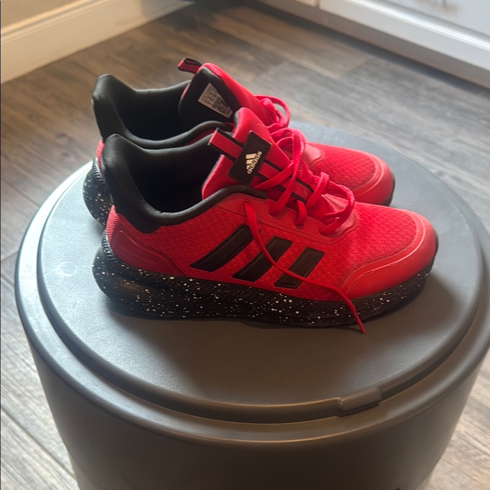 Adidas Kids Red and Black Sneakers